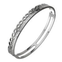 Stainless Steel Bangle with roman number & for woman original color 7mm Inner Approx Sold By PC