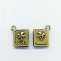 Tibetan Style Pendants, antique bronze color plated, nickel, lead & cadmium free, 13x12x6mm, Hole:Approx 2mm, 50PCs/Bag, Sold By Bag