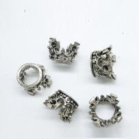 Zinc Alloy Large Hole Bead Crown antique silver color plated nickel lead & cadmium free Approx 10mm Sold By Bag