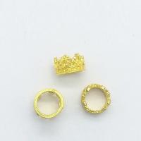 Zinc Alloy Large Hole Bead Crown gold color plated nickel lead & cadmium free Approx 10mm Sold By Bag