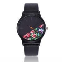Women Wrist Watch, PU Leather, with Glass & Tibetan Style, plated, for woman, more colors for choice, 230x20mm, Sold By PC
