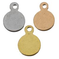 Stainless Steel Pendants, Flat Round, plated, more colors for choice, 6x8.50x0.50mm, Hole:Approx 1mm, Approx 100PCs/Lot, Sold By Lot