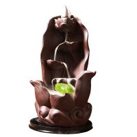 Backflow Incense Burner, Purple Clay, different styles for choice, nickel, lead & cadmium free, 100x200mm, Sold By PC