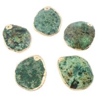 Pingentes de joias de ágata, with cobre, verde, níquel, chumbo e cádmio livre, 42x52x16mm-40x47x10mm, Buraco:Aprox 2mm, Aprox 5PC/Bag, vendido por Bag