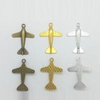 Vehicle Shaped Tibetan Style Pendants, Airplane, plated, more colors for choice, nickel, lead & cadmium free, 33x24x3mm, 100PCs/Bag, Sold By Bag