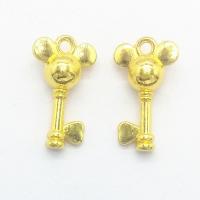 Zinc Alloy Key Pendants gold color plated nickel lead & cadmium free Approx 2mm Sold By Bag