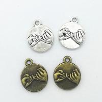 Tibetan Style Pendants, plated, more colors for choice, nickel, lead & cadmium free, 17x14x2.50mm, Hole:Approx 2mm, 100PCs/Bag, Sold By Bag