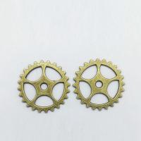 Tibetan Style Jewelry Findings, Gear Wheel, antique bronze color plated, nickel, lead & cadmium free, 25x25x1.10mm, 100PCs/Bag, Sold By Bag
