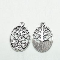 Tibetan Style Pendants, antique silver color plated, nickel, lead & cadmium free, 34x24x1.60mm, Hole:Approx 2mm, 50PCs/Bag, Sold By Bag