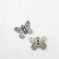 Tibetan Style Animal Pendants, Butterfly, antique silver color plated, nickel, lead & cadmium free, 18x14x2.80mm, Hole:Approx 2mm, 100PCs/Bag, Sold By Bag