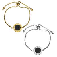 Bijoux bracelet en acier inoxydable, chaîne de boîte & pour femme, plus de couleurs à choisir, 25x18mm,2mm, Vendu par Environ 6-9 pouce brin