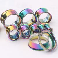Stainless Steel Piercing Tunnel, Unisex & different size for choice, more colors for choice, Sold By Pair