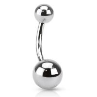 Stainless Steel Belly Ring 316 Stainless Steel Round Unisex 0.8*8mm Sold By Pair