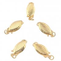 Brass Box Clasp, gold color plated, nickel, lead & cadmium free, 5x13x3mm, Hole:Approx 2mm, Approx 10PCs/Bag, Sold By Bag