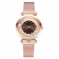 Women Wrist Watch, Tibetan Style, with Glass, rose gold color plated, for woman & with rhinestone, more colors for choice, nickel, lead & cadmium free, 35x8mm, Length:Approx 9.06 Inch, Sold By PC