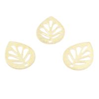 Brass Jewelry Pendants, Leaf, hollow, original color, nickel, lead & cadmium free, 11x14x1mm, Hole:Approx 1mm, 100PCs/Lot, Sold By Lot