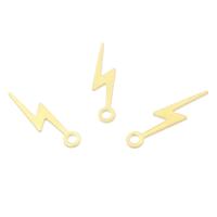 Brass Jewelry Pendants, Lightning Symbol, original color, nickel, lead & cadmium free, 5x20x1mm, Hole:Approx 2mm, 100PCs/Lot, Sold By Lot