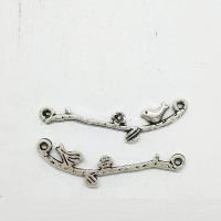 Tibetan Style Pendants, antique silver color plated, 1/1 loop, nickel, lead & cadmium free, 38x10x1.70mm, Hole:Approx 2mm, 100PCs/Bag, Sold By Bag