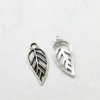 Tibetan Style Leaf Pendants, antique silver color plated, hollow, nickel, lead & cadmium free, 19x8x1.50mm, Hole:Approx 2mm, 100PCs/Bag, Sold By Bag