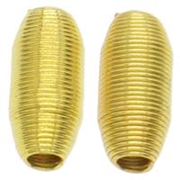 Brass Jewelry Beads, Column, gold color plated, nickel, lead & cadmium free, 10x4mm, Hole:Approx 2mm, Approx 50PCs/Bag, Sold By Bag