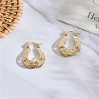 Brass Leverback Earring, gold color plated, for woman, 26x20mm, Sold By Pair