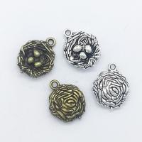 Tibetan Style Pendants, Bird Nest, plated, more colors for choice, nickel, lead & cadmium free, 18x14x4mm, Hole:Approx 2mm, 100PCs/Bag, Sold By Bag