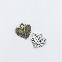 Tibetan Style Heart Pendants, plated, more colors for choice, nickel, lead & cadmium free, 13x13x1.20mm, Hole:Approx 2mm, 100PCs/Bag, Sold By Bag