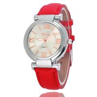 Women Wrist Watch, PU Leather, with Glass & Tibetan Style, plated, for woman, more colors for choice, 240x18mm, Sold By PC