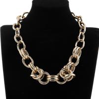Stainless Steel smycken halsband, ROSTFRITT STÅL, guldfärg pläterade, Unisex, Såld Per 17.7 inch Strand