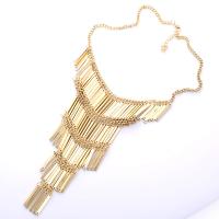 нержавеющая сталь Бахрома ожерелье, плакирован золотом, Женский, Продан через 17.7 дюймовый Strand