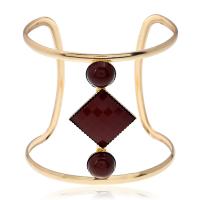 Tibetan Style Cuff Bangle, with Acrylic, plated, for woman, more colors for choice, nickel, lead & cadmium free, Length:8.4 Inch, Sold By PC