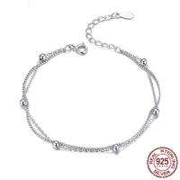925 Sterling Silver Bracelet platinum plated for woman 190mm Sold By Strand
