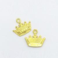 Tibetan Style Crown Pendants, gold color plated, nickel, lead & cadmium free, 18x15x2mm, 100PCs/Bag, Sold By Bag