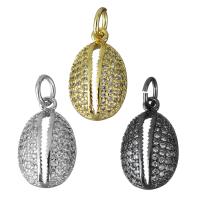 Cubic Zirconia Micro Pave Brass Pendant, plated, micro pave cubic zirconia, more colors for choice, nickel, lead & cadmium free, 11x18x5mm, Hole:Approx 4mm, Sold By PC