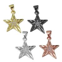 Cubic Zirconia Micro Pave Brass Pendant Star plated micro pave cubic zirconia nickel lead & cadmium free Approx Sold By PC