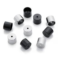 Edelstahl-Schmuck-Verschluss, Edelstahl, Zylinder, plattiert, keine, 6mm/1.2mm, 10PC/Tasche, verkauft von Tasche