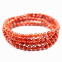 Agate Jewelry Bracelet fashion jewelry & anti-fatigue & for woman red 4.8mm Sold By Strand