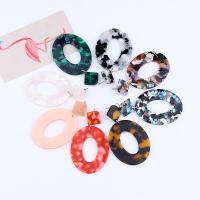Acrylic Drop Earring, Geometrical Pattern, fashion jewelry & for woman, more colors for choice, 40x68mm, Sold By Pair