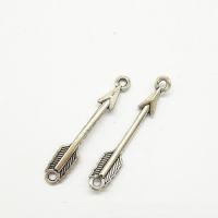 Zinc Alloy Connector Arrow antique silver color plated 1/1 loop nickel lead & cadmium free Approx 2mm Sold By Bag