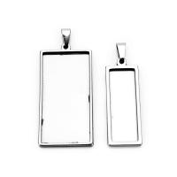 Stainless Steel Pendant Setting, different size for choice, 2PCs/Bag, Sold By Bag