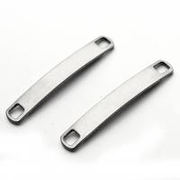 Stainless Steel Connector, Rectangle,  5*34mm, Hole:Approx 3mm, 20PCs/Bag, Sold By Bag