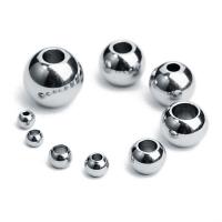 Stainless Steel Spacer Beads, Round, different size for choice & large hole, 100PCs/Bag, Sold By Bag