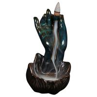 Backflow Incense Burner, Porcelain, Hand, purify the air, nickel, lead & cadmium free, 140x145x155mm, Sold By PC