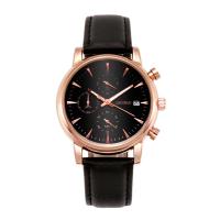 Men Wrist Watch PU Leather with zinc alloy dial & Glass & Stainless Steel Chinese watch movement for man & waterproof rose gold color plated Approx 7.5 Inch  Sold By PC