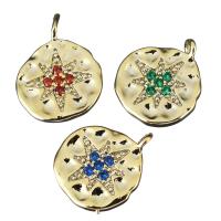 Brass Pendant, micro pave cubic zirconia, more colors for choice, nickel, lead & cadmium free, 11x13x1.50mm, Hole:Approx 1.5mm, Approx 50PCs/Lot, Sold By Lot