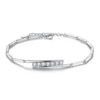 Zinc Alloy Bracelet micro pave cubic zirconia & for woman nickel lead & cadmium free Sold Per 7.5 Inch Strand