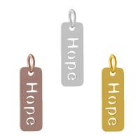 Stainless Steel Pendants, Rectangle, fashion jewelry & for woman, more colors for choice, 6x20mm, 10PCs/Bag, Sold By Bag