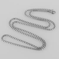 Stainless Steel Chain Necklace  & box chain original color Sold By Strand