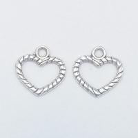 Zinc Alloy Heart Pendants antique silver color plated nickel lead & cadmium free Approx 2mm Sold By Bag