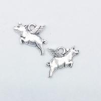 Tibetan Style Animal Pendants, Pig, antique silver color plated, nickel, lead & cadmium free, 19x14x3mm, Hole:Approx 2mm, 100PCs/Bag, Sold By Bag